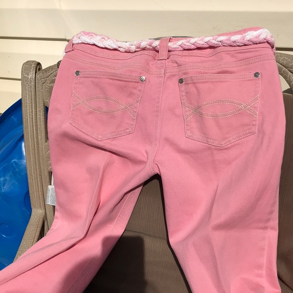 ♥️2for$20♥️Kids Coral/pink boot cut jeans - Picture 4 of 7